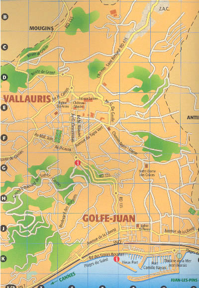 Vallauris Karte